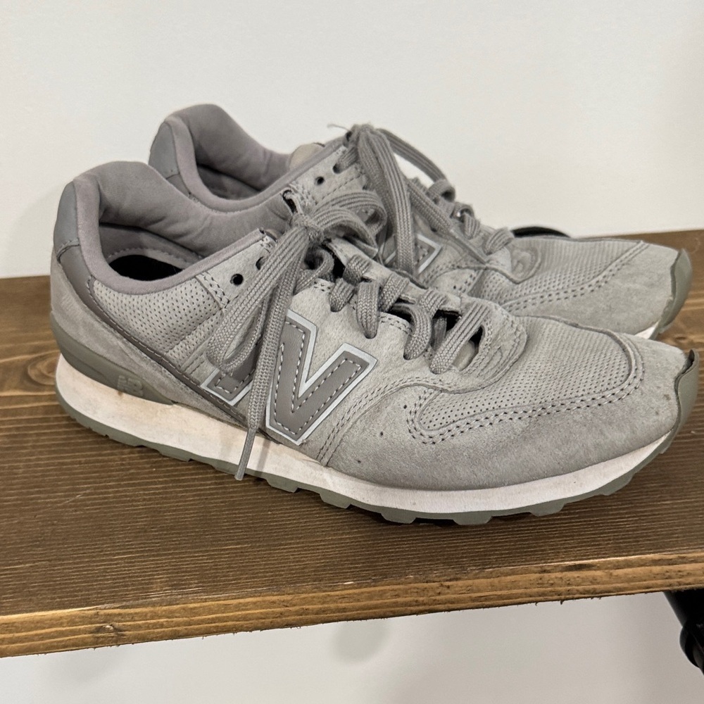 New Balance Gray Suede & Mesh Women's Sneakers